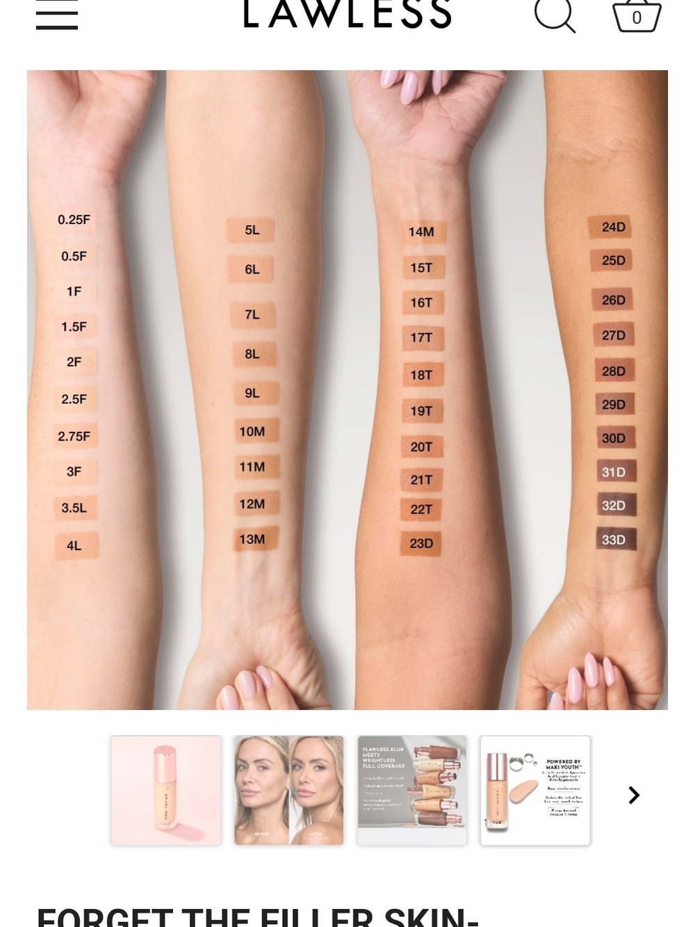 LAWLESS Forget The Filler Foundation - 4L - Picture 7 of 10